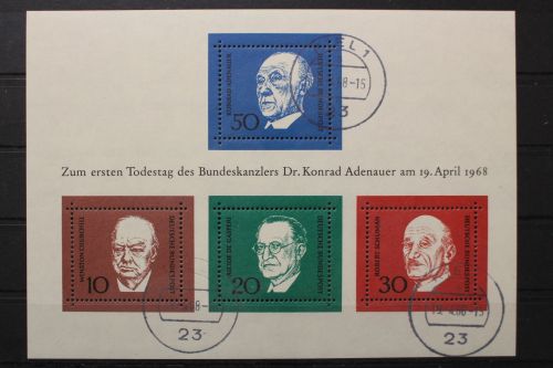 Deutschland (BRD), MiNr. Block 4, Tagesstempel, EST