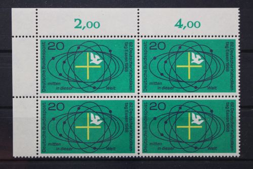 Deutschland, MiNr. 568, Viererblock, Ecke links oben, postfrisch