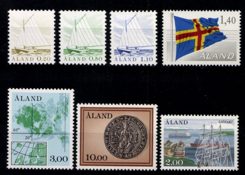 Aland, MiNr. 1-7, Jahrgang 1984, postfrisch