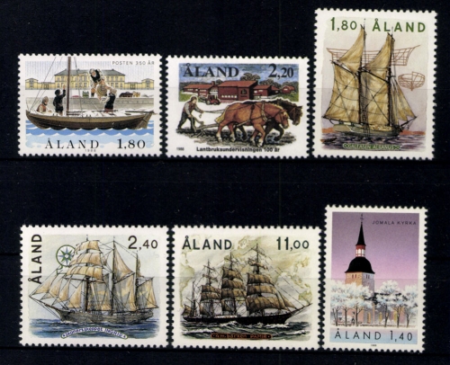 Aland, MiNr. 26-31, Jahrgang 1988, postfrisch