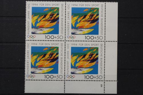 Deutschland, MiNr. 1719, 4er Block, Ecke re. u. FN 2, postfrisch