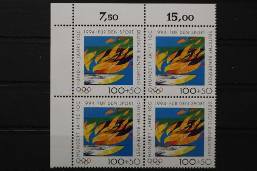 Deutschland, MiNr. 1719, Viererblock, Ecke li. oben, postfrisch