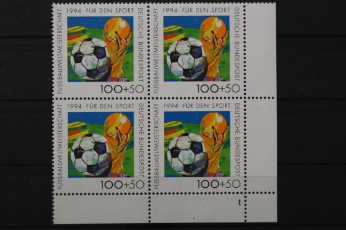 Deutschland, MiNr. 1718, 4er Block, Ecke re. u. FN1, postfrisch