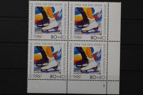 Deutschland, MiNr. 1717, 4er Block, Ecke re. u. FN 1, postfrisch
