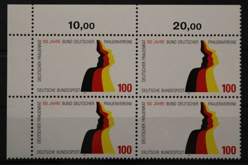 Deutschland, MiNr. 1723, Viererblock, Ecke links oben, postfrisch