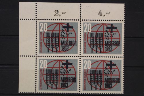 Deutschland, MiNr. 391, Viererblock, Ecke li. oben, postfrisch