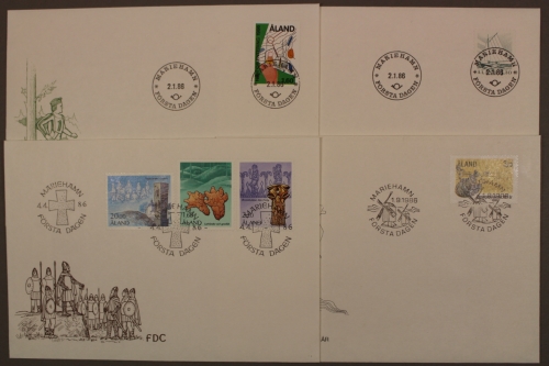 Aland, MiNr. 14-19, Jahrgang 1986, FDC