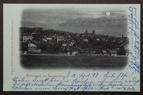 Lausanne, Ortsansicht bei Vollmond