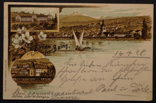 Evian-les-Bains, Frankreich, Teilansicht, Hotel, Casino und Theater