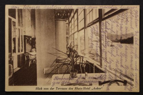 Remagen, Roladseck, Rhein-Hotel "Anker", Terrasse