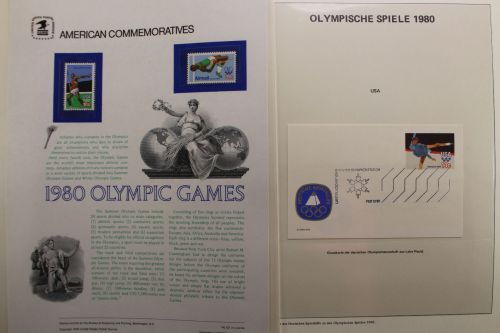 Olympische Spiele 1980 Lake Placid, Sammlung im Lindner T Vordruckalbum (2)