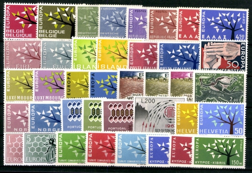 Europa Union (CEPT) Jahrgang 1962, 18 Länder, postfrisch / MNH