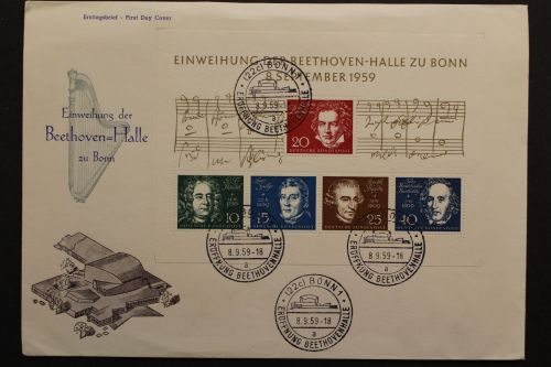 Deutschland, Block 2, ESST Bonn "a", FDC