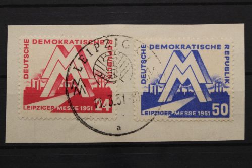 DDR, MiNr. 282-283, SST Leipzig, Briefstück