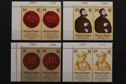DDR, MiNr. 2754-2757 Paare, Ecken links oben, postfrisch