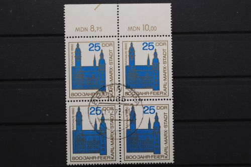 DDR, MiNr. 1119, Viererblock, Oberrand, gestempelt