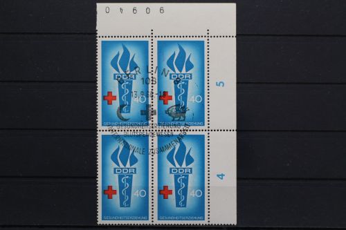 DDR, MiNr. 1209, Viererblock, Ecke rechts oben, ESST