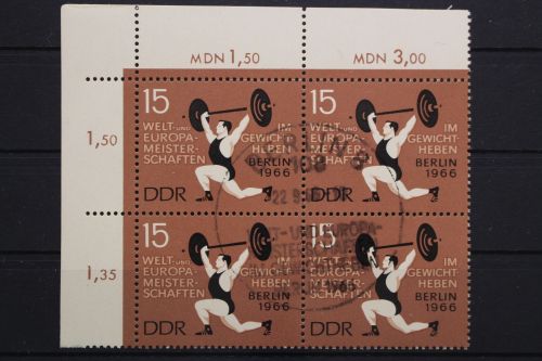 DDR, MiNr. 1210, Viererblock, Ecke links oben, ESST