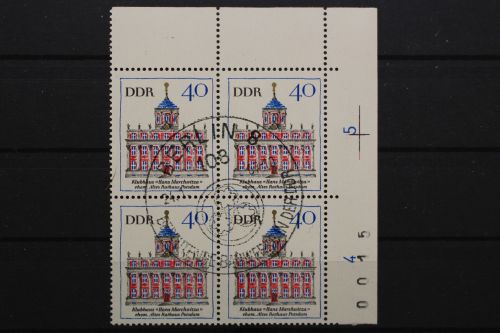 DDR, MiNr. 1250, Viererblock, Ecke rechts oben, ESST