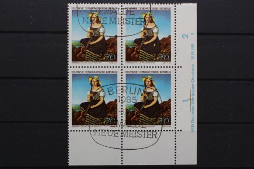 DDR, MiNr. 1398, Viererblock mit DV, ESST