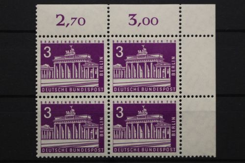 Berlin, MiNr. 231, Viererblock, Ecke rechts oben, postfrisch