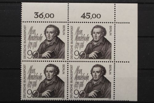 Berlin, MiNr. 601, Viererblock, Ecke rechts oben, postfrisch