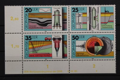 DDR, MiNr. 2557-2560, 4er Block, Ecke li. unten, DV 3, postfrisch