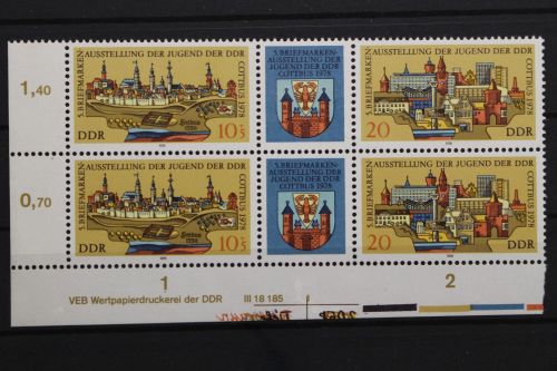 DDR, MiNr. 2343-2344 Zd, Ecke links unten, DV 1, postfrisch