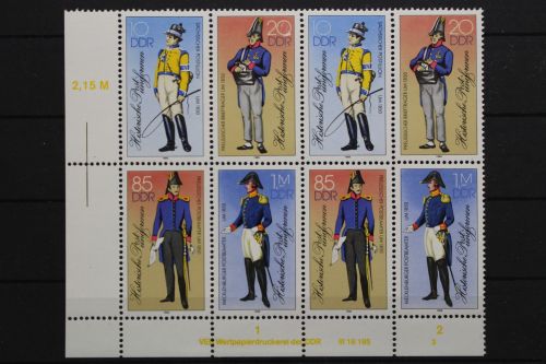 DDR, MiNr. 2997-3000, 8er Block, Ecke mit DV 3, postfrisch