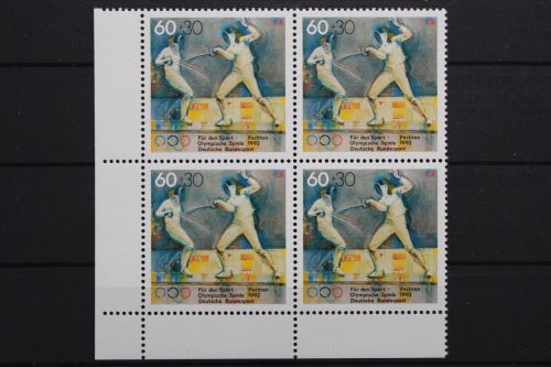Deutschland, MiNr. 1592, Viererblock, Ecke li. unten, postfrisch