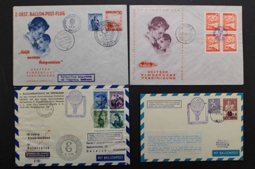 Österreichische Ballonpost, 23 Belege - dabei bessere Ausgaben
