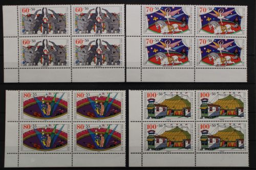Deutschland, MiNr. 1411-1414, 4er Block Ecke li. unten, postfrisch