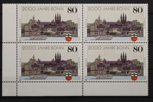 Deutschland, MiNr. 1402, Viererblock, Ecke li. unten, postfrisch