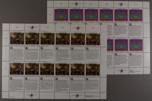 UNO - Wien, MiNr. 150-151 ZD Bogen, postfrisch