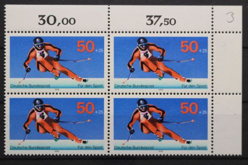 Deutschland, MiNr. 958, Viererblock, Ecke re. oben, postfrisch