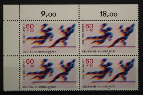 Deutschland, MiNr. 1009, 4er Block Ecke li. o, Zahnloch fehlt, postfrisch