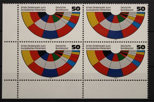 Deutschland, MiNr. 1002, Viererblock, Ecke li. unten, postfrisch