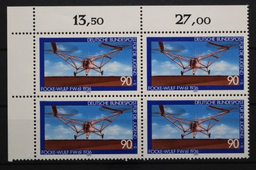 Deutschland, MiNr. 1008, Viererblock, Ecke li. oben, postfrisch