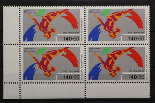 Deutschland, MiNr. 1409, Viererblock, Ecke li. unten, postfrisch