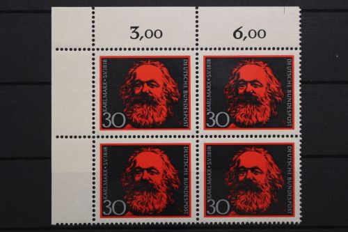Deutschland, MiNr. 558, Viererblock, Ecke links oben, postfrisch