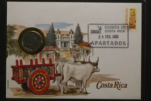 Costa Rica, Numisbrief, 24.2.2000