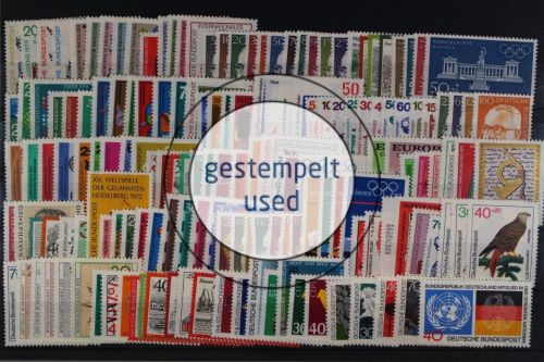 Deutschland, MiNr. 612-825 - Jahrgänge 1970-1974, Kollektion, gestempelt