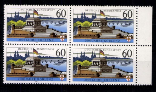 Deutschland (BRD), MiNr. 1583 x, 4er Block, postfrisch