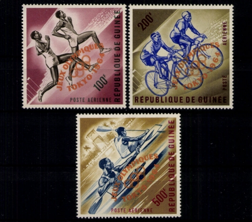 Guinea, MiNr. 239-241 b, postfrisch