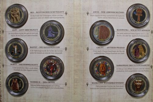 Salomonen Inseln, 2 Dollar Faszination des alten Ägyptens, 10 Münzen 2015/2016