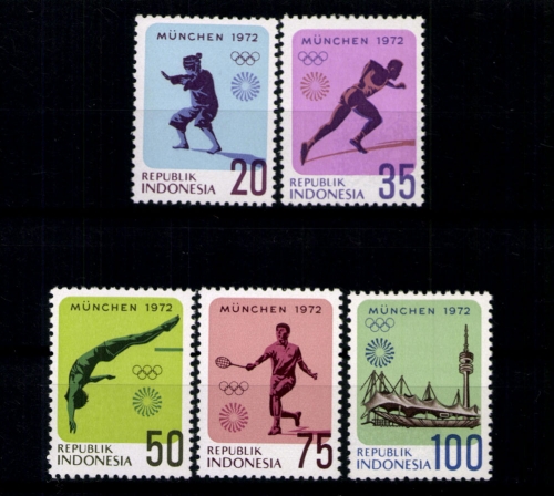 Indonesien, Olympiade, MiNr. 711-715, postfrisch
