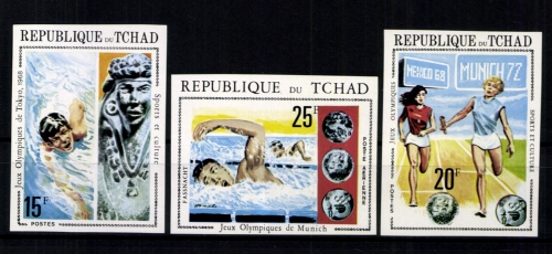 Tschad, MiNr. 379-381 B, postfrisch