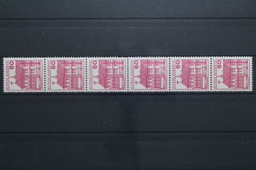 Deutschland (BRD), MiNr. 1028 A II R, Sechserstreifen, postfrisch