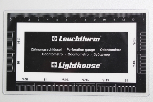 Leuchtturm, Zähnungsschlüssel, kunststoffversiegelt