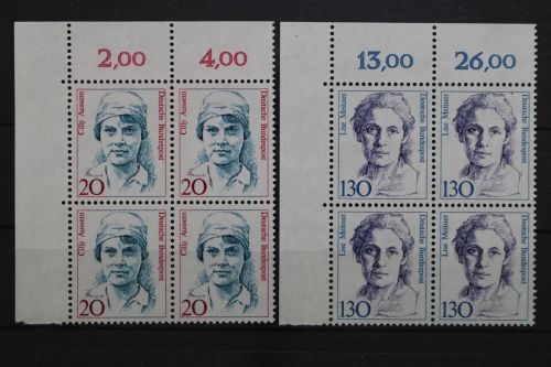 Deutschland, MiNr. 1365-1366, 4er Block Ecke li. oben, postfrisch